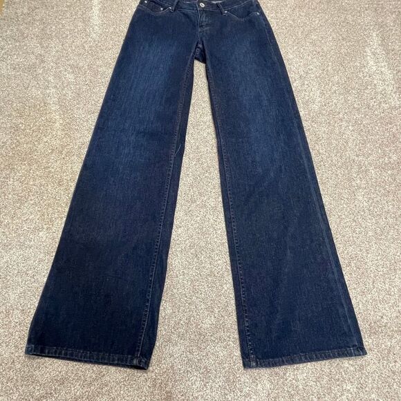 Christopher denim womens wide leg jean sz 4 low rise blue jeans soft denim Y2K - Picture 3 of 12